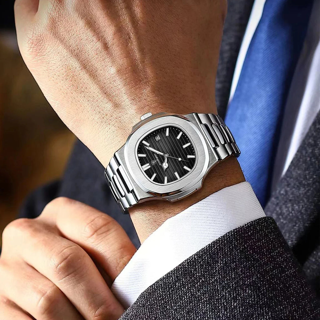 Reloj Poedagar 613 – Silver Black