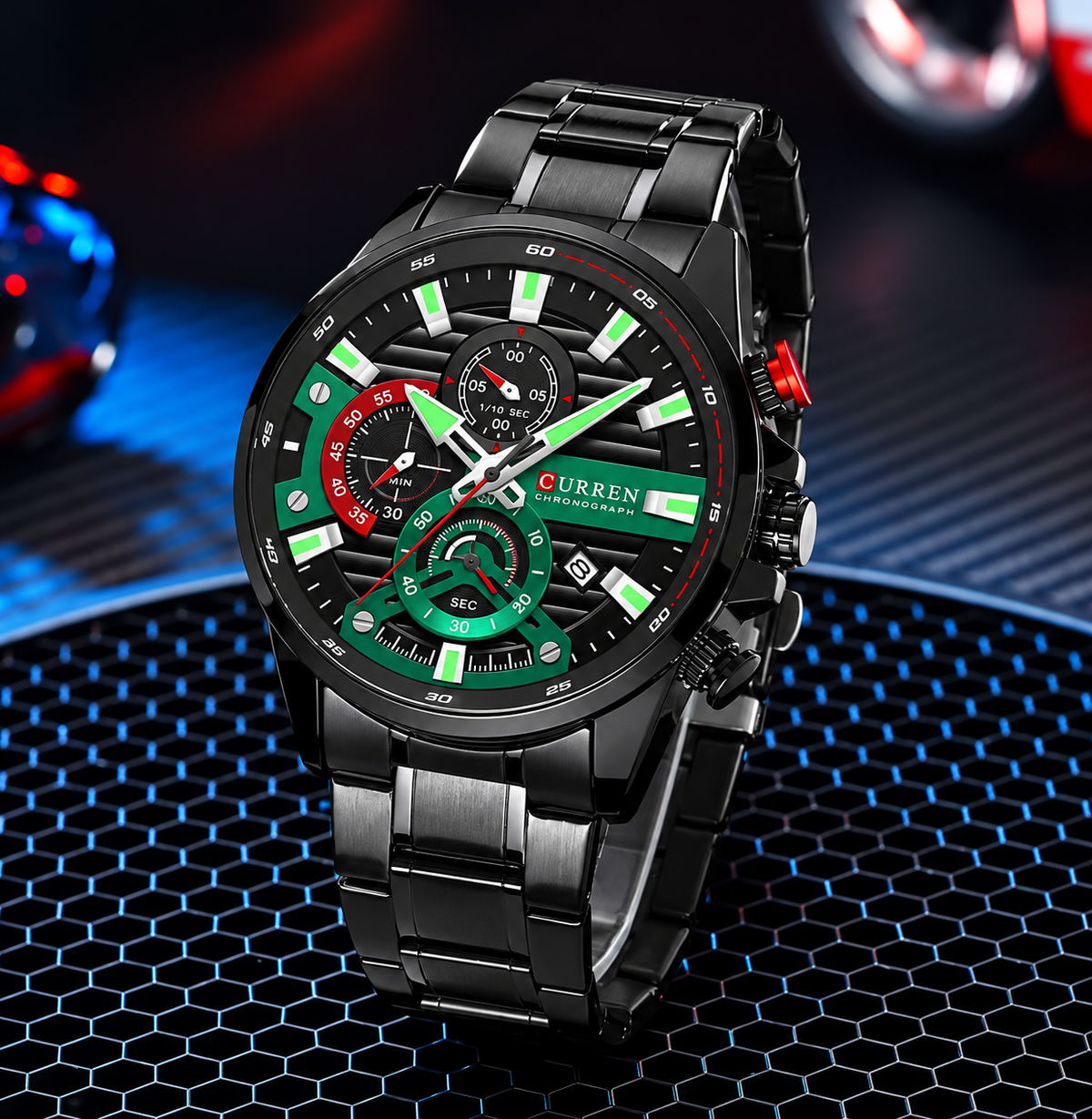 Reloj Curren 8415 – Verde Eclipse