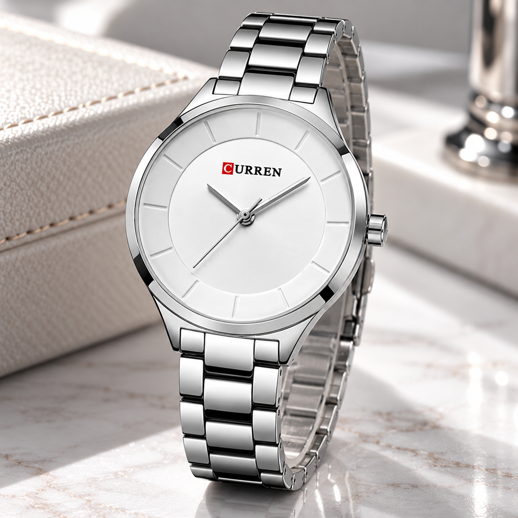 Reloj Curren 9015 – Elegancia Plateada