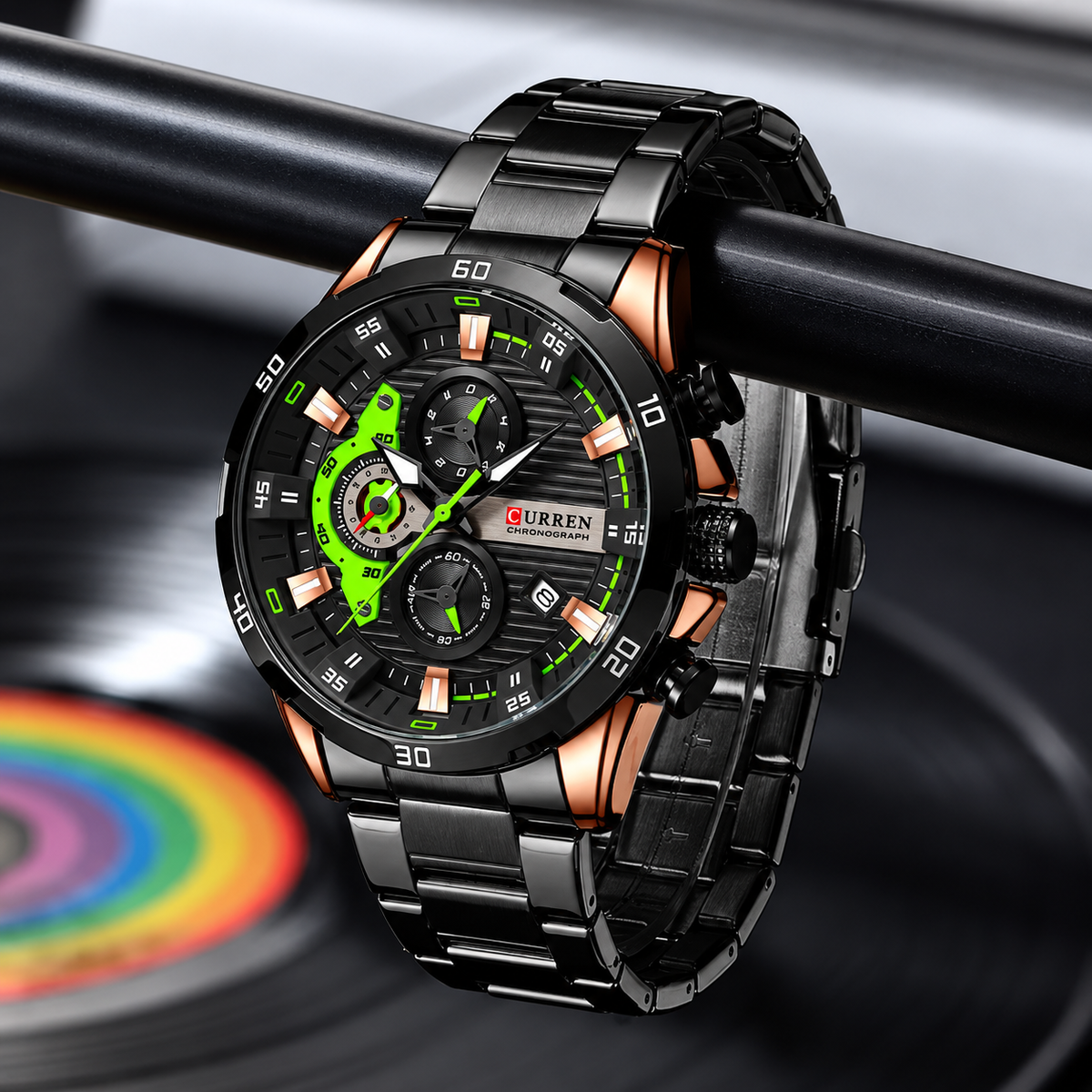 Reloj Curren 8402 – Neón Negro