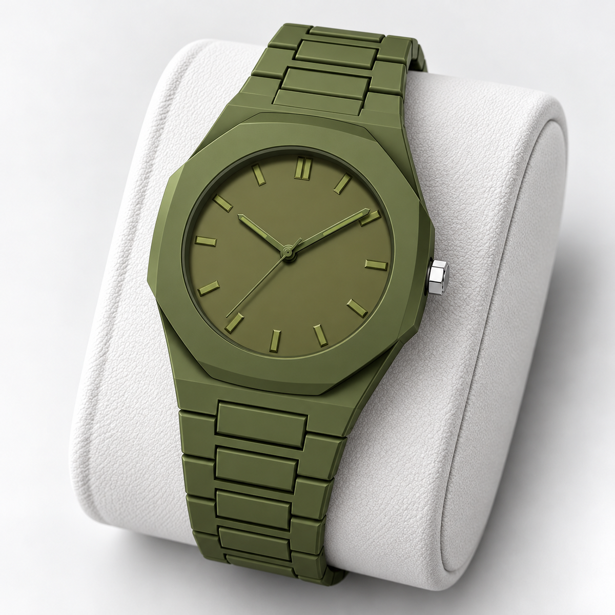 Reloj Minimalista – Verde Oliva